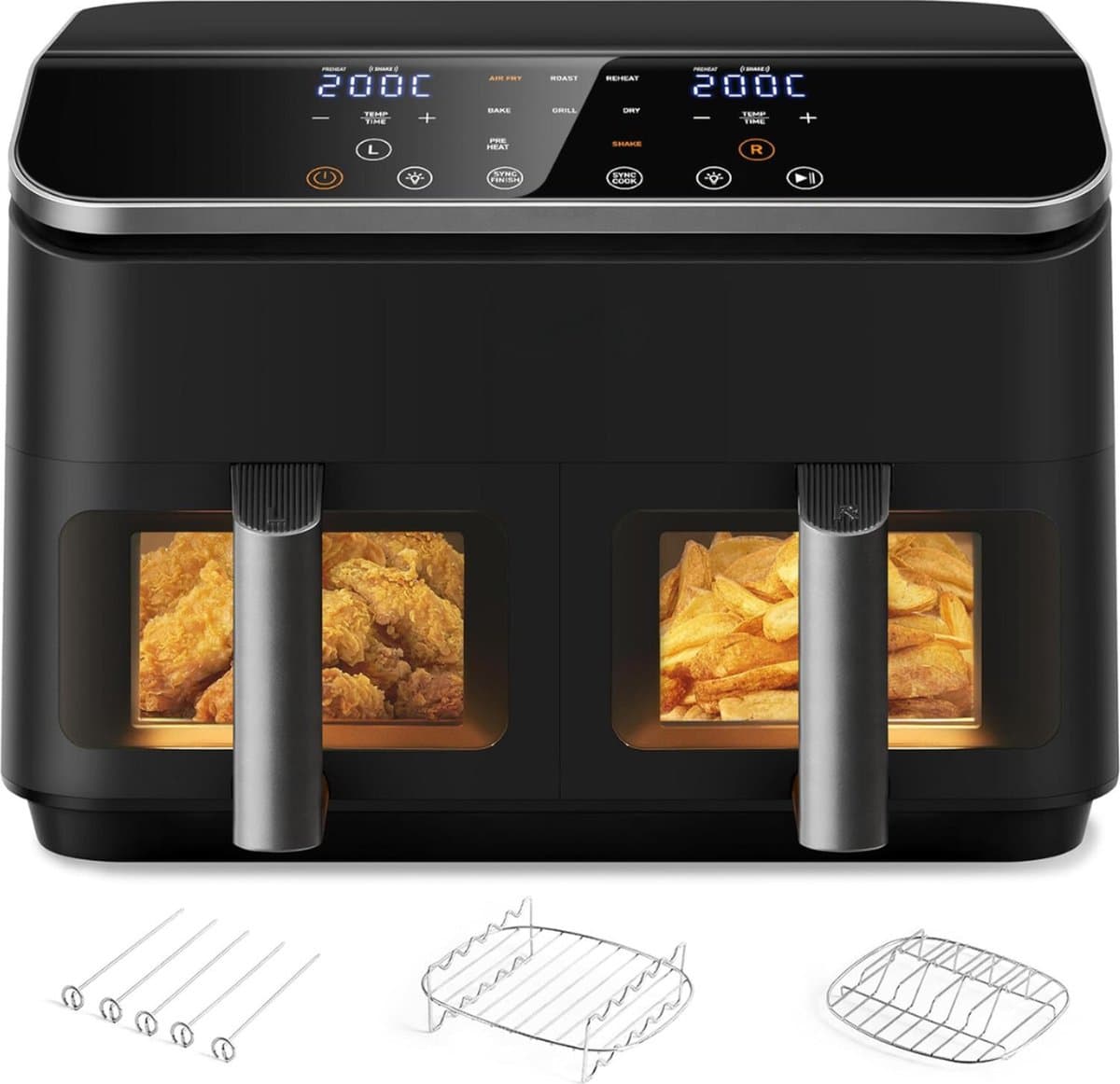 Dubbele Airfryer - Dubbele Mand - Dual Cook - Heteluchtfriteuse — afbeelding 1