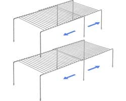 Uitbreidbare Keuken Opslag Organizer - Roestvrij Stal Plank voor Kruiden, Verstelbare en Ruimtebesparende Oplossing