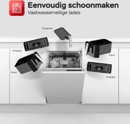 Turbotronic DAF5 Dubbele Airfryer XXL DualChef - 9L - Heteluchtfriteuse - Dubbele Mand - 2 x 4.5L - 50ºC tot 200ºC - 12 Kookprogramma's - Zwart — thumbnail 9