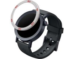 kwmobile Beschermende Ring geschikt voor CMF by Nothing Watch Pro 2 (D398) Fitness Tracker - Bezel Ring voor smartwatch - Beschermring voor smartwatch in zilver / rood.