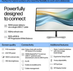 HP Series 5 Pro Series 5 Pro 23.8 inch FHD USB-C Monitor - 524pu - 23,8 inch - 1920 x 1080 pixels (Full HD) - IPS (In-Plane Switching) — thumbnail 3