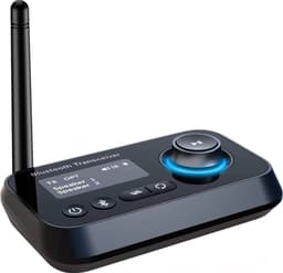 Naova® BT17 Bluetooth 5.3 Audio Adapter met LCD Scherm - 3-in-1 Transmitter Receiver voor TV, Hoofdtelefoon en Luidsprekers - 3.5mm Aux, RCA, Optische Kabel - Dubbele Koppeling — thumbnail 2