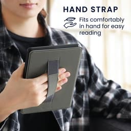 kwmobile flip cover geschikt voor Pocketbook Verse / Verse Lite / Verse Pro / Color / Vivlio Light/Light HD - Case met magnetische sluiting en handvat - Hoes voor e-reader in neon roze - design — thumbnail 3
