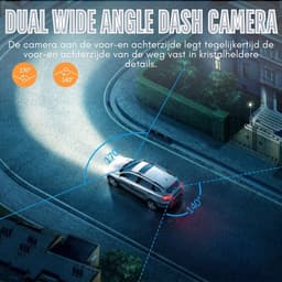 DD Dashcam voor Auto voor en Achter - Achter Draadloos - Full HD Gps - 4x9x6cm - Zwart — thumbnail 2