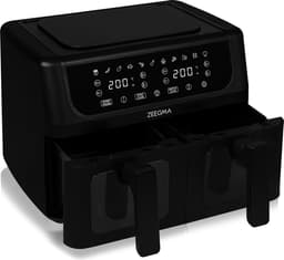 Zeegma Knapper Dual - Airfryer - 9L - 1700 W - 12 frituurprogramma's - Vetvrij Koken - Tefloncoating — thumbnail 17