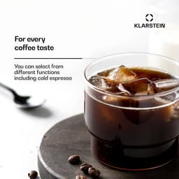 Klarstein Steelpresso Slim Portafilter Machine - 20 Bar - 1350 W - 1.2 Liter Watertank - Stoompijpje - Roestvrijstalen behuizing - Compact - Zwart — thumbnail 2