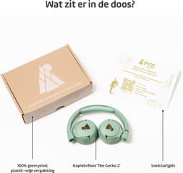 POGS - The Gecko 2 - Draadloze on-ear kinder koptelefoon - Bluetooth - Veilige volumebegrenzing - Duurzaam - Gratis app voor extra functies - rGroen — thumbnail 11