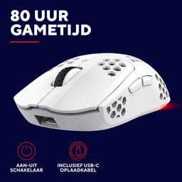 Trust GXT929W Helox - Draadloze Gaming Muis - Ultra licht - RGB verlichting - 4800 DPI - Wit — thumbnail 14