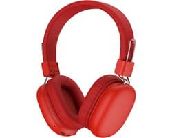 StayPowered Kinderkoptelefoon - Veilig Luisteren en Comfort voor Elk Moment - Instelbaar Volume - 50 Uur Batterij - Bluetooth 5.4 - Ingebouwde Microfoon - Opvouwbaar en Licht - Rood - Levering Sneller dan Aangegeven!