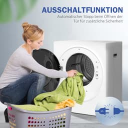 Homcom Wasdroger-Kunststof-49L x 40,5B x 60H cm-Wit — thumbnail 9