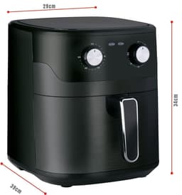 RONN® Airfryer xl - Airfryer xxl - Heteluchtfriteuse - Zwart- 38cm x 29cm x 33cm — thumbnail 3