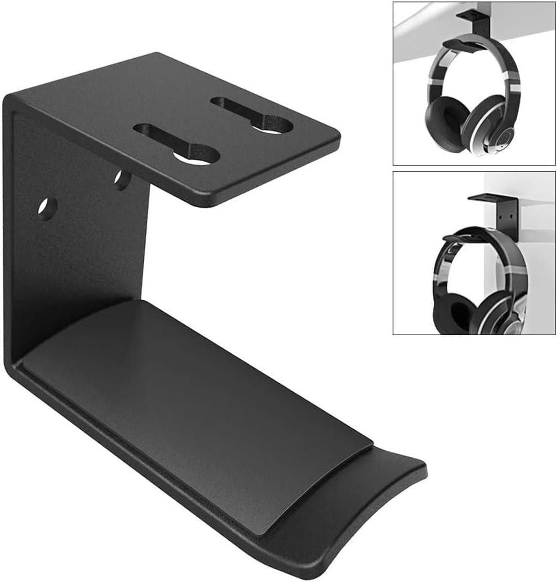 TuseRxln Koptelefoonhaak - Headset Houder - Onder Tafel Montage - 1 Stuk - Zwart — afbeelding 1