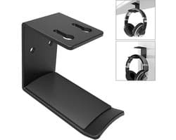 TuseRxln Koptelefoonhaak - Headset Houder - Onder Tafel Montage - 1 Stuk - Zwart