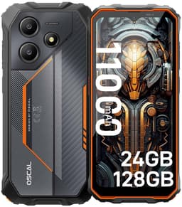 OSCAL MARINE 2 Robuuste Smartphone - Gemini AI - 24GB RAM+128GB ROM - 11000mAh Robuuste Telefoon - 6,56 Inch - IP68 IP69K - Dual SIM 4G - Android 15 - BT5.2 - NFC GPS - Oranje — thumbnail 1