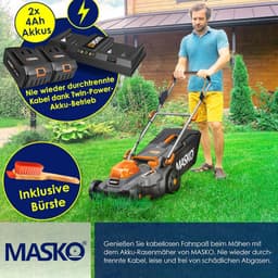 Accu Grasmaaier - Draadloze Grasmaaier - Gazon Onderhoud - Mulchfunctie Inclusief - 37cm Maaibreedte — thumbnail 5