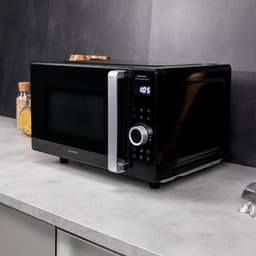 Digitale Magnetron - Oven met Grill - Snel Eten - Platbodem Zonder Draaiplateau - 25 Liter - Zwart — thumbnail 2