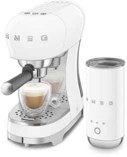 SMEG ECF12CREU Espressomachine Set – Melkopschuimer – 15 bar – Wit – 50’s Style — thumbnail 2