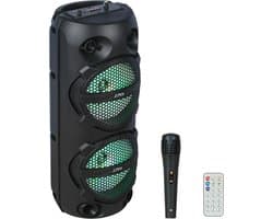 Draagbare Bluetooth Speaker met Lichteffecten 300W - Oplaadbaar - Inclusief Microfoon