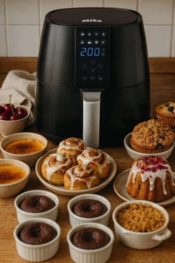 Etika Grote airfryer 4liter, Zwart — thumbnail 6