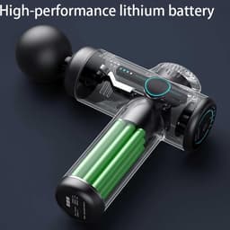 Mini Massagepistool - Elektrisch Massageapparaat voor Nek & Schouder - Deep Tissue Spierherstel voor Sporters - Ultra Stil 3200 rpm - 6 Standen & 6 Koppen - Grijs - 1 Stuk — thumbnail 3