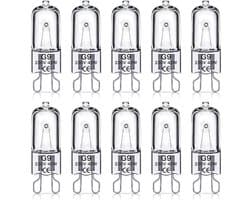 G9 Halogeenlamp - 10-delig Voordelig Pakket 230V 40W - 2800K Warm Wit Licht & Dimbaar - Universele Vervanging voor G9-fitting - Geschikt voor Wandlampen, Kaarslampenfittingen en Staande Lampen