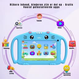 RONN® Kindertablet Vanaf 3 Jaar - Ouderlijk Toezicht - Android 13 - Compleet Pakket - Blauw - 26cm x 16cm x 2cm — thumbnail 5