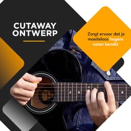 Finesse Akoestische Gitaar - met Videocursus - 4/4 40" - Western Gitaar - Gitaar Kind & Volwassenen - Zwart — thumbnail 4