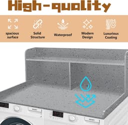Wasmachine en Droger Meubel met 2-laags Opbergplank, Universeel Geschikt — thumbnail 5