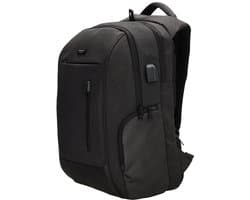 Beagles Originals Business Rugzak - tot 17" laptop vak - USB aansluiting - Anti-Diefstal - School Werk - Donkergrijs