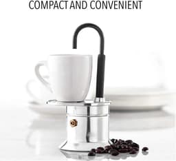 Mini Moka Pot 50 ml - Aluminium Koffiezetapparaat voor Thuis en Kamperen Met Enkele Uitloop — thumbnail 3