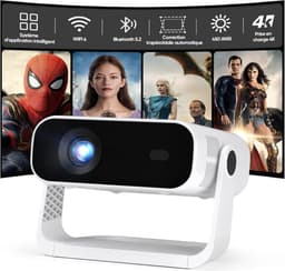 Wielio Smart Videoprojector met Geïntegreerde Apps – Native 1080P Full HD, 4K Ondersteuning, Auto Focus & Auto Keystone, WiFi 6 & Bluetooth 5.2 – Geschikt voor Android, iOS & Gameconsoles — thumbnail 1