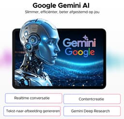 POCKAM P13 Tablets - 48 GB RAM 128 GB ROM - 13,4 inch 2,4K 120 Hz - Android 16 - Gemini AI - 12000 mAh/18 W - Face ID - Widevine L1 - 13 MP + 8 MP camera - Dubbele luidsprekers - Tablet met toetsenbord en pennenhouder - Blauw — thumbnail 10