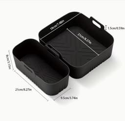 2-Pack Anti-aanbak Siliconen Bakplaat voor Philips NA350-3000 | Makkelijk Schoon te Maken, Geschikt voor Airfryers, Ovens en Magnetrons — thumbnail 5