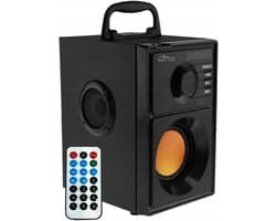 Draagbare Bluetooth Luidspreker 15W met Subwoofer, FM-Radio, USB & AUX, Tot 7 Uur Speeltijd