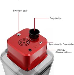 CNC Stofzuiger Kit - Stofafzuiging - Stofvrij Graveren - Automatische Start/Stop - 170mm x 170mm - Transparant Bordeaux — thumbnail 4
