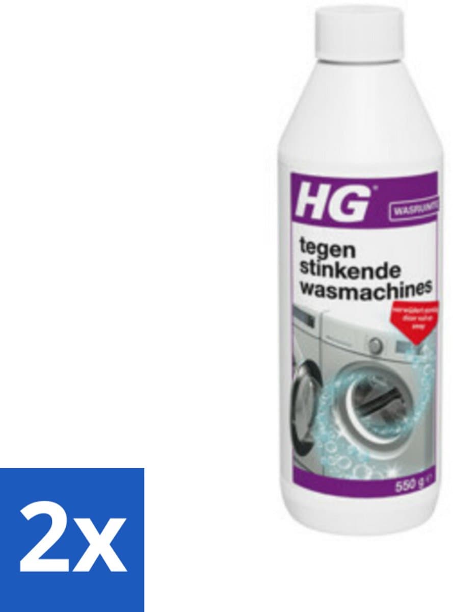 2 x HG Tegen Stinkende Wasmachines 550 gr - Wasmachine Reiniger - Wasmachine Schoonmaken - Wasmachine Geur - Wasmachine Stinkt - Wasmachine Onderhoud — afbeelding 1