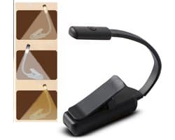 NBAP® Leeslampje voor Boek - Loeplamp voor in Bed - Lamp met Klem - Zwart