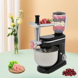 Keukenmachine Mixer - Apparaat Deeg Blender - Bakken Sap Maken - 6 Liter Kom - 35x18x55 cm - Zwart — thumbnail 4