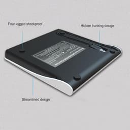 Externe harde schijf - Draagbare opslag - Laptop uitbreiding - Krasbestendig ontwerp - 145 x 145 x 19 cm - Wit — thumbnail 3