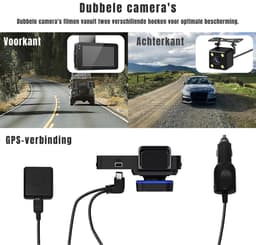 RWB® Dashcam Voor en Achter - Dashcam - Dashcams - Zwart - ‎9 x 4 x 5 cm — thumbnail 3