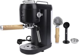 EAFC - Koffiezetapparaat – Espressoapparaat – Koffiemachine – Halfautomatisch – 20 Bar Pomp – Ingebouwde Melkopschuimer – 1,4L –Compact & Gebruiksvriendelijk - Zwart — thumbnail 4