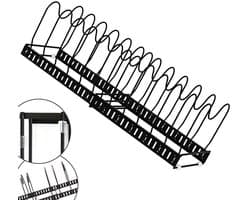Opslag Voor Pannendeksel - Uitschuifbaar Dekselrek Voor Pannen - Panorganizer Met 14 Verstelbare Vakken - Pannenhouder, Uittrekbare Houder - Pan-Organizer - Keukenpothouder Voor Lade - Zwart