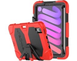 Robuuste Shockproof Case met Standaard voor iPad Mini 6 (8.3 inch 2021) - Heavy Duty Bescherming Rood