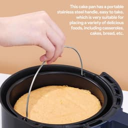 Cake Barrel, 6/7/8 inch Ovenschaal Anti-aanbak voor Airfryer Cake Barrel Airfryer Accessoires Brood Bakmand Pizza Plaat Grill Pot Mat Taart Bakplaat(7inch) — thumbnail 5