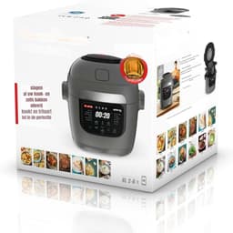Aurixi® Multicooker - Multicookers - Grijs - ‎38cm x 36cm x 35cm — thumbnail 5