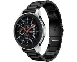 Universeel 22MM Horloge Bandje / Smartwatch Bandje | Roestvrij Staal Horlogebandje met Schakels | SBG RVS | Zwart