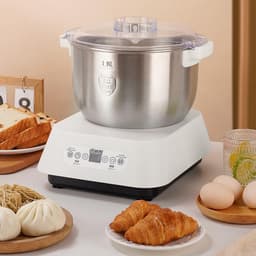 Aurixi® Deegmachine - Elektrische Deegmixer - Keukenmixer - 5L - Mengen en Rijzen- Wit - 31 cm x 26 cm x 30 cm — thumbnail 3
