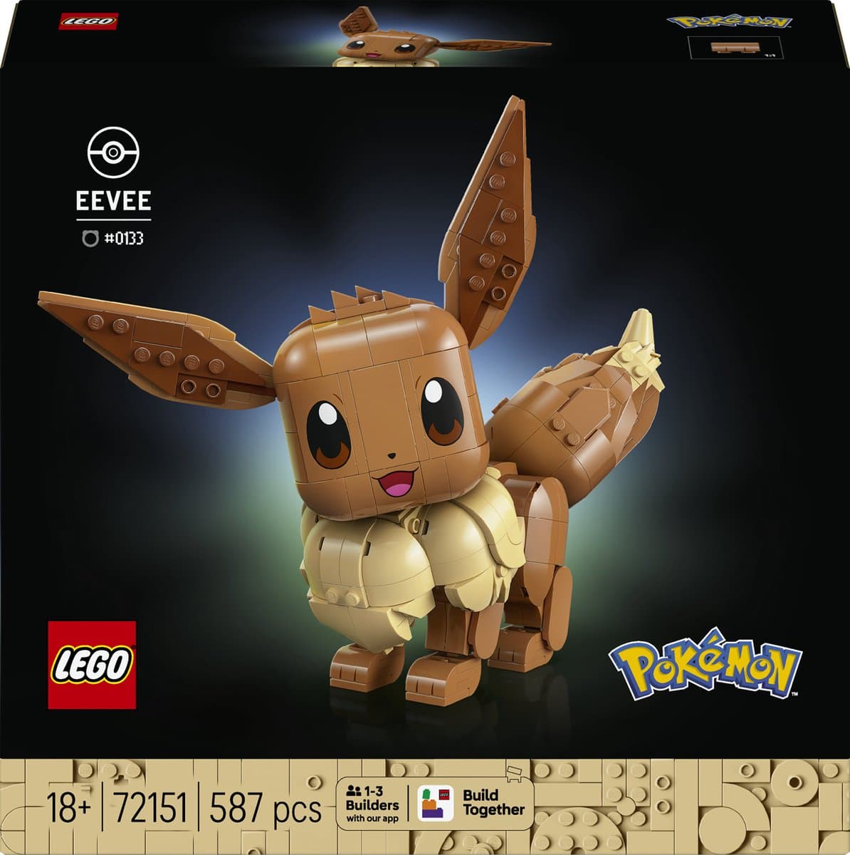 LEGO Pokémon Eevee Bouwpakket voor Volwassenen met Dieren Figuur - 72151 — afbeelding 1