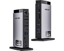 USB-C Dockingstation met 3 HDMI, 4K60Hz, 100W Opladen en DisplayLink