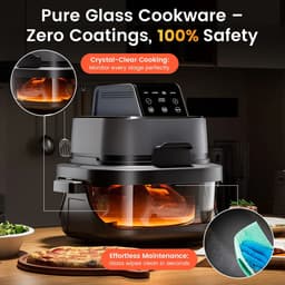 Airfryer – Heteluchtfriteuse – Friteuse – Air Fryer – Heteluchtoven – 4 Liter Inhoud – Glas Kijkvenster – 1500 Watt — thumbnail 4
